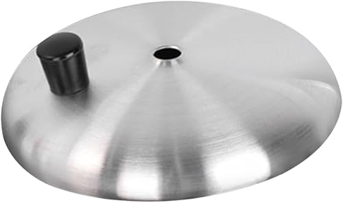 Miniatura 1 de Housoutil Tapa de olla de acero inoxidable para freír y cocinar, se adapta a sartenes y fácil de limpiar diseño de mango práctico