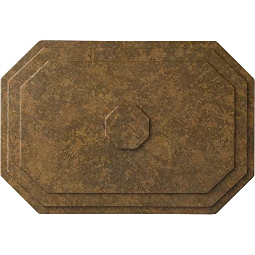 Image of Ekena Millwork CM25FERZS 25 1 /4 inchW X 17 1 /4 inchH X 1 3 /4 inchP Felix Ceiling Medallion, Rubbed Bronze