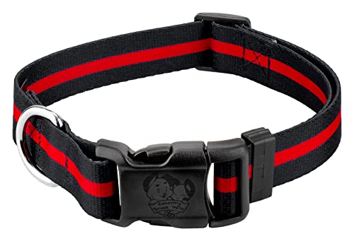 Country Brook Petz Collier pour chien ligne rouge mince, petit, 5/8 pouce