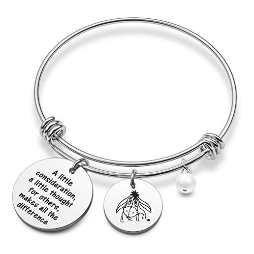 Pooh Inspired Gift Eeyore Quote Bracelet A little Consideration A Little Thought for Others Makes All the Difference