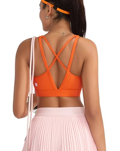 Image of RUNNING GIRL High Impact Sports Bras for Women, High Support Running Sports Bra Moulded Cup Strappy Sports Bras