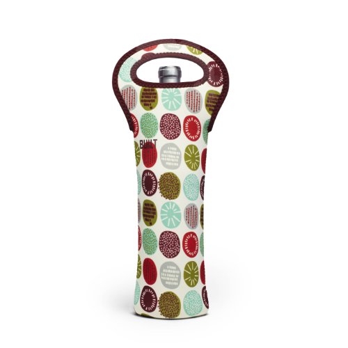 BUILT NY Neoprene Wine/Water Bottle Tote, Peppermint Jubilee