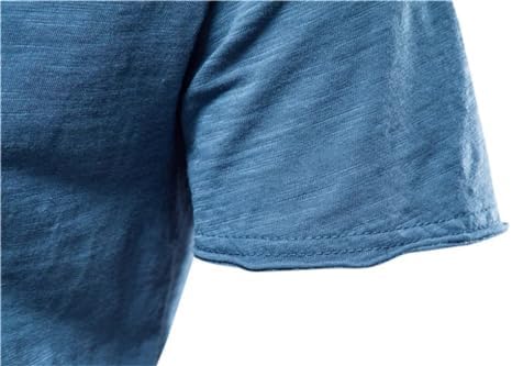 Katoenen T-shirt voor heren, V-hals, slim fit, Soild T-shirts, effen, casual, korte mouwen, sportshirt, F037-v-zilvergrijs, XL