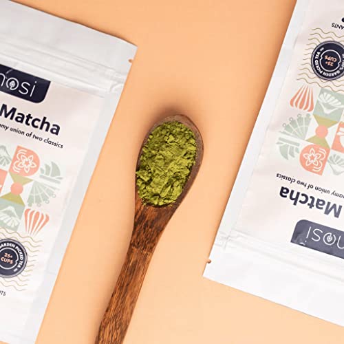 Mosi Tea Vanilla Matcha (25G) - Premium 100% Garden-Picked Matcha Blended With Vanilla - Medium Caffeine - Brews +15 Cups #TOP4