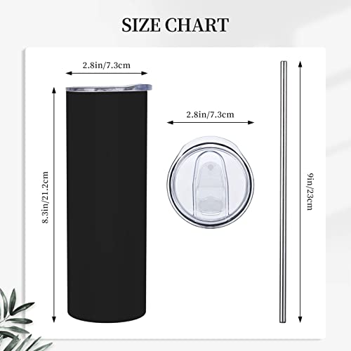 Personalized Skinny Tumblers With Lids And Straws,Custom Laser Engraved Tumbler With Name For Women Gift, 20 Oz Double-Walled Insulated Stainless Steel Cup Mother's Father's Day #TOP1