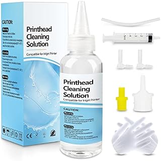 ATONER Printhead Cleaning Kit for HP Canon Brother Inkjet Printers, Printhead Cleaner Kit Work with HP 8610 8620 5520 6520, Epson WF2630 WF2750 WF2835, Printer Head Cleaning Solution 100ML