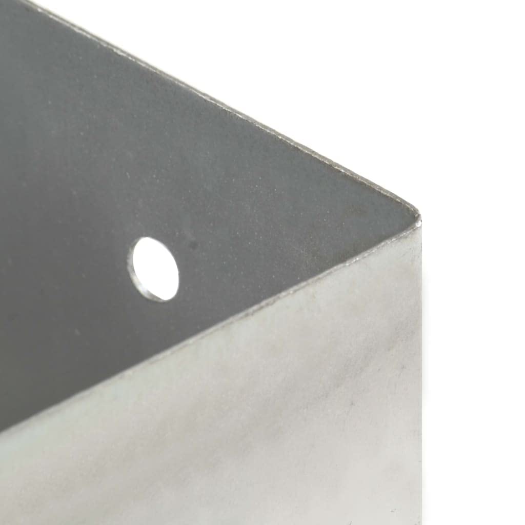 Anclaje de postes de metal galvanizado de 91 mm, 4 unidades, zapatos de apoyo para postes de valla y tubos cuadrados, fijación para valla de jardín, valla de malla de alambre y base de valla