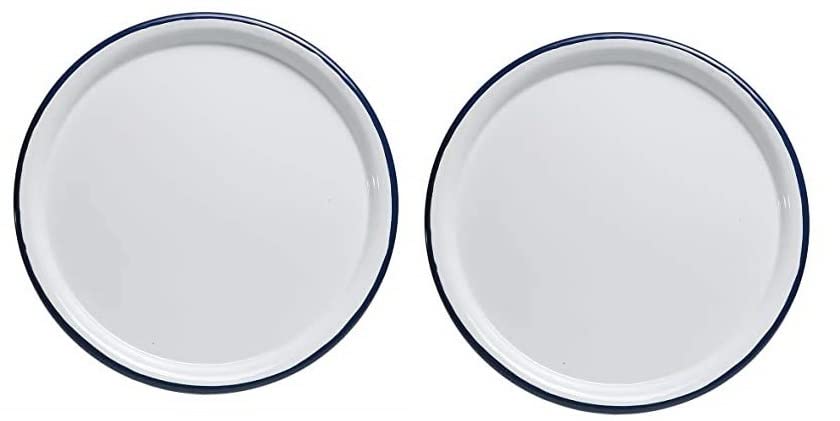 B N R EXPORTS Dish Plate ENAMLLED Pack of Two Big Size (Heavy Duty) 31 cm x 31cm x 3cm-image-11