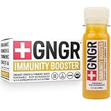 +GNGR Immunity Booster Organic Ginger Shots with Turmeric - Premium Ginger Shots for All Natural Immune Support - Cold Pressed Ginger Juice with Turmeric and Cayenne Pepper (2 Oz, Pack of 12)