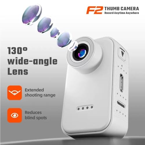 Caméra d'action portable 1080p HD blanche pour sport et vlog