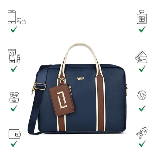 Image of Lavie Luxe Women's Delicaff 1C Laptop Handbag for Women | Fits upto 14 inch Laptop | Laptop Bag for Work | Ladies purse | Stylish Shoulder Bag | Gift for Women