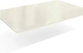 Tampo de Mesa de Jantar Com Vidro 120x80 Off Withe
