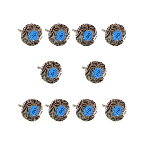 SagaSave 10PCS Abrasive Flap Wheel Sander Shank Diameter 3.175mm 0.125