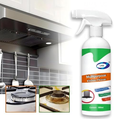 Kitchen Cleaner Spray Oil & Grease Stain Remover Stove & Chimney Cleaner Spray Non-Flammable Nontoxic Magic Degreaser Spray for Kitchen Gas Stove Cleaning Spray for Grill