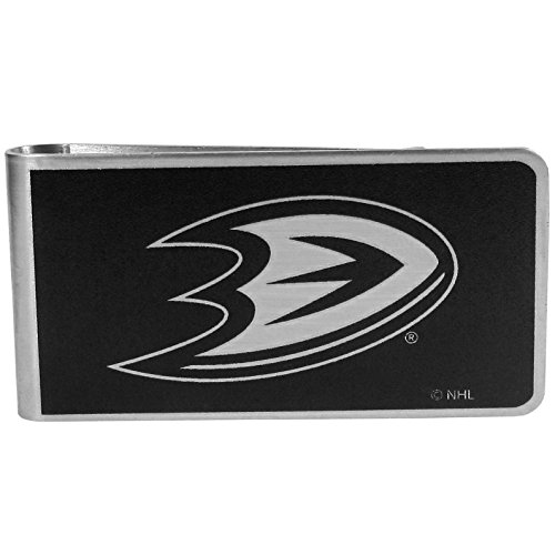 NHL Siskiyou Sports Mens Anaheim Ducks Black and Steel Money Clip One Size Black