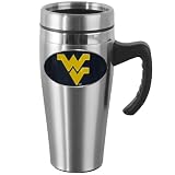 Siskiyou NCAA West Virginia Mountaineers Steel Travel Mug with Handle Multicolor