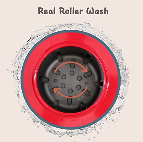 Pretend Play Kids Washing Machine Playset Toys, Toddler Pretend Role Cleaning Housework Set With Function Like Real Washing Machine, Gift For Boys Girls Age 3+ (Red) #TOP2