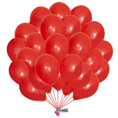 BALLONS ROUGES 50 unités. Ballons en Latex naturel biodégradable de couleur rouge de 28 cm. Idéal pour décoration de fêtes d'anniversaire, mariages, baby shower. Fabriqué en Espagne.