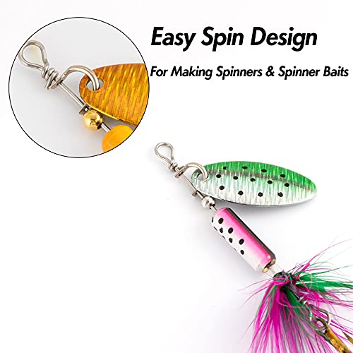 Dr.Fish clevis pêche facile spin accessoires robustes leurre spinnerbait 100pcs - 4