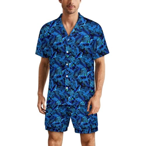 Pyjama hawaïen homme manches courtes anti-chaleur pour un sommeil réparateur et doux