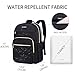 VANKEAN 17.3 Inch Laptop Backpack for Women Men Work Laptop Bag Fashion, Waterproof Backpacks Nurse Stylish Travel Bags Casual Daypacks for College, Business, Black
