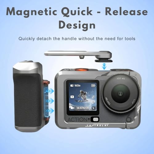 Image of Yantralay Expansion Mount Grip Kit for D JI OS MO Action 6 | Cage with Handle Shutter Button, Cold Shoe & 1 /4 Thread for Stable Video Shooting | OS MO Action 6 Accessories