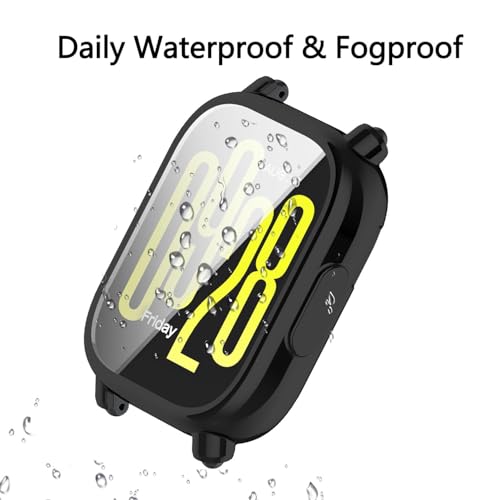 حافظة حماية من دلع موبايلك لساعة شاومي ريدمي 5 اكتيف بتصميم حافظة مصنوعة من السيليكون باللون الأسود