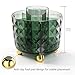 GOTOBA Dark Green Pen Pencil Holder for Desk, 360° Rotating Pen Organizer, Green Office Supplies, Cute Pen Holder, 6-Compartment Pencil Holder Rotating