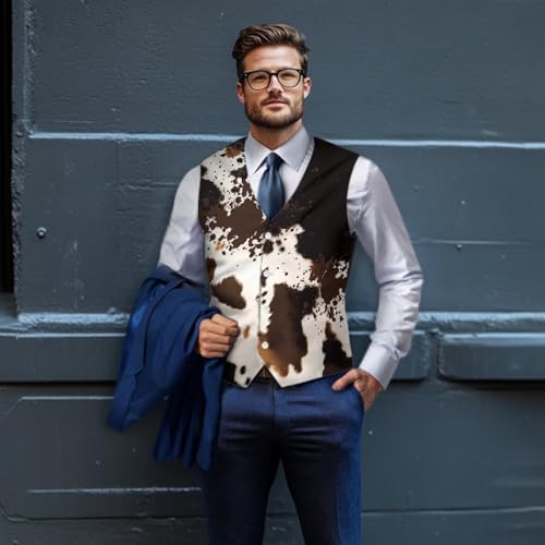 Men's Suit Vests Casual Formal Dress Vest Business Slim Fit Waistcoat Vest for Suits Tuxedo with Back Strap S-4XL3