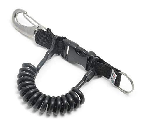 Clip extensible color vela black espiral ø30x6 mm mosquetón seguridad buceo negro
