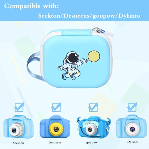 Funda para cámara infantil azul astronauta 4.9x4.1x2.4 in miniatura 2