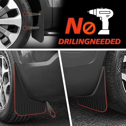 Image of Muslogy Mud Flaps Splash Guards Compatible with Kia Telluride 2020-2025 2026 Accessories Front and Rear Mud Guards 4PCS No Drilling Fender Mudguards Kit with Hardware Accessories