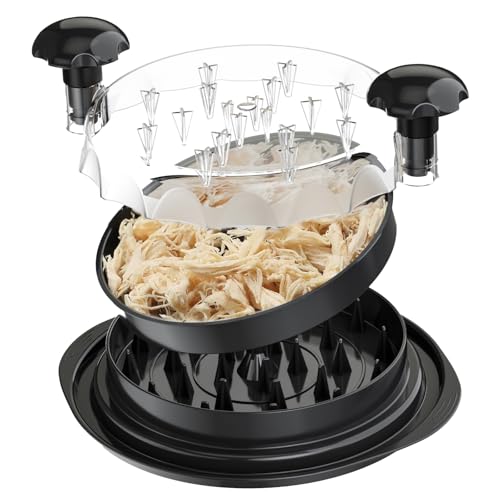 Upgrade Pro Chicken Shredder, 25CM Chicken Breast Shredder Tool Twist, Visible Meat Shredder Machine with Ergonomic Handle, Easy Cleaning, Anti-Slip, Dishwasher Safe, Heat Resistant, BPA Free