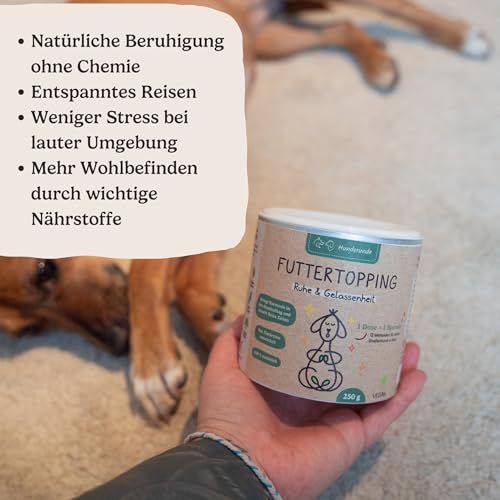 Hunderunde – Futtertopping Zahn & Maul 250g – natürliche Maulhygiene & frischer Atem I Algen Kräuter Petersilie Pfefferminze Thymian Anis
