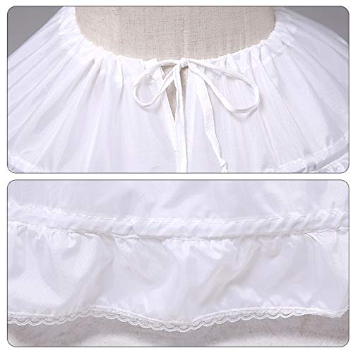 Meilimiyu Full Shape 6 Hoop Skirt Ball Gown Petticoat Underskirt Slip, Polyester For Wedding Dress (White) #TOP1
