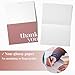 Paper Play Thank You Cards Bulk Pack of 40 Pink, 5x3.5 Inches with Matching Stickers & Envelopes, Minimalistic Design Suitable for Business, Baby Shower, Wedding, Small Business, Graduation, Funeral