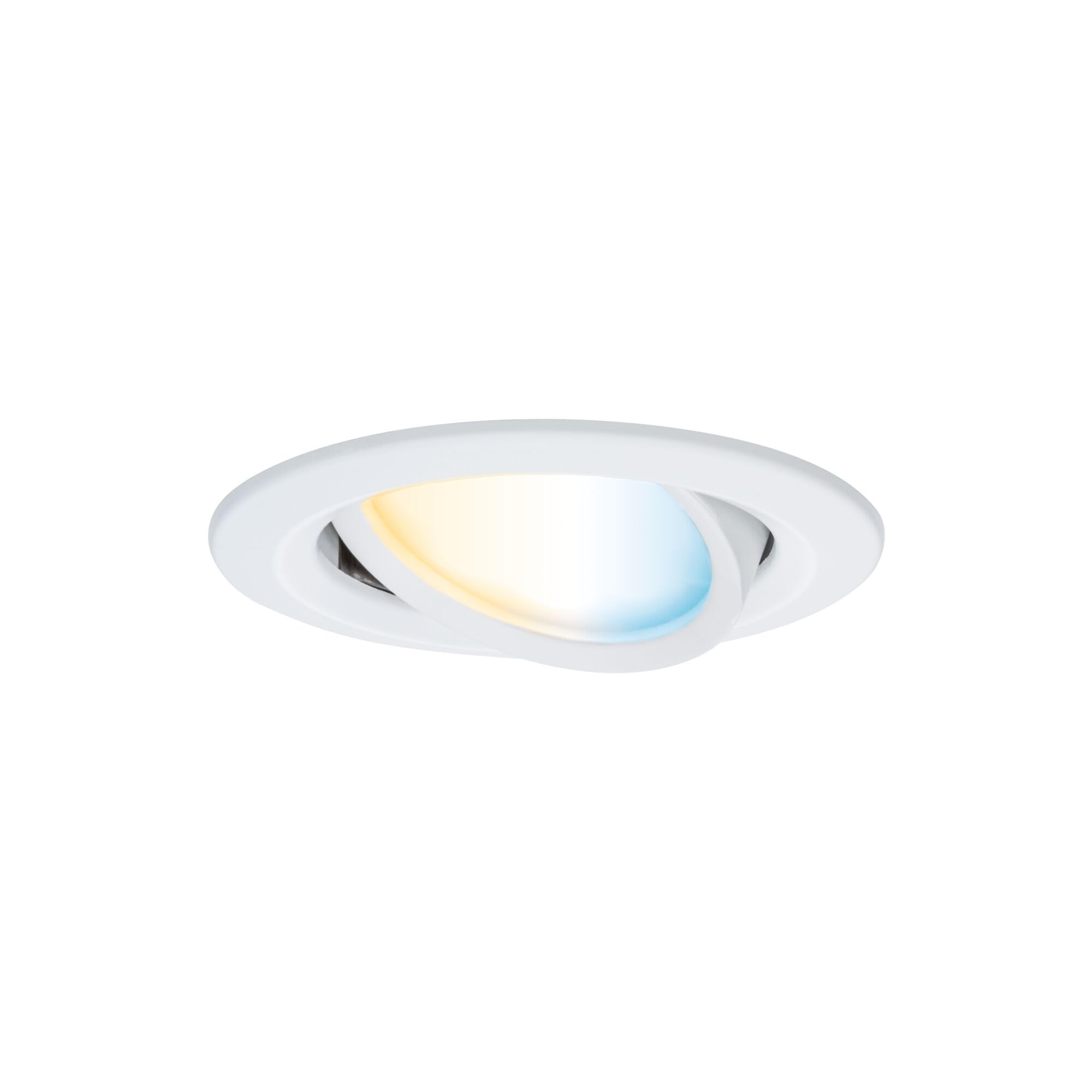 Paulmann 92440 Spot encastré LED Nova Coin rond 84 mm 50° Tunable White 3x6W 3x500lm 230V Blanc dépoli Alu moulé sous pression