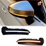 Hacreyatu Dynamic Sequential LED Side Mirror Turn Signal Light Indicator Blinker For Audi A3 8V S3 RS3 2013-2020 (White)