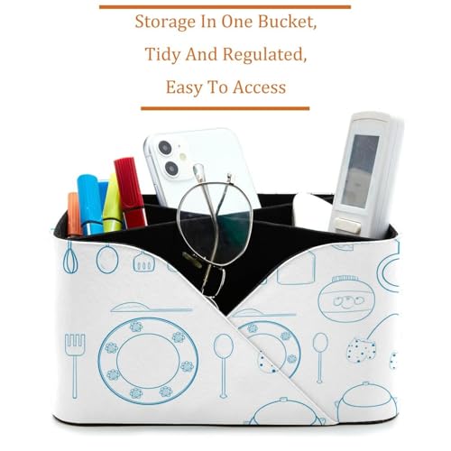 Porte-stylos rectangulaire pour bureau à 2 compartiments en plastique - 3