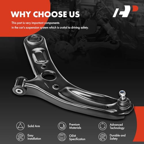 A-Premium Front Left Lower Control Arm, with Ball Joint & Bushing, Compatible with Kia Forte 2014-2018, Forte Koup 2014-2017, Forte5 2014-2018 by A-Premium - Image 5