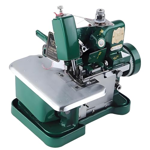 Lbxlhr Remalladora de Alta Resistencia, 250 W, Industrial, con Kit de Accesorios | Motor Potente, Ancho de remalladora: 3,0-5,0 mm(Green)