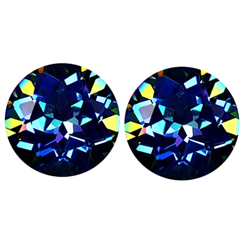 Topaze Verve Zing lot de 2 pierres précieuses rondes naturelles 4.86ct