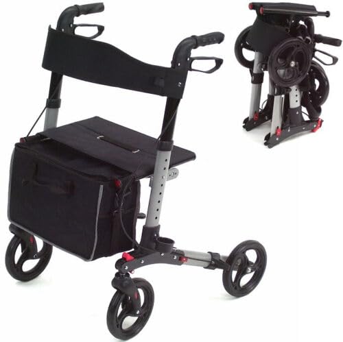 Alu Rollator klappbar Outdoor Leichtgewichtsrollator Gehhilfe Gehwagen 55970 AWZ