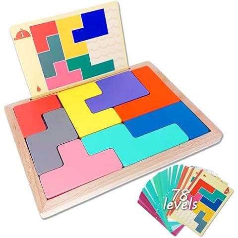 Dementia Activities for Seniors - Wooden Puzzle Pattern Blocks Products for Elderly with Dementia Products for Alzheimers Patients Easy Memory Gift Cover