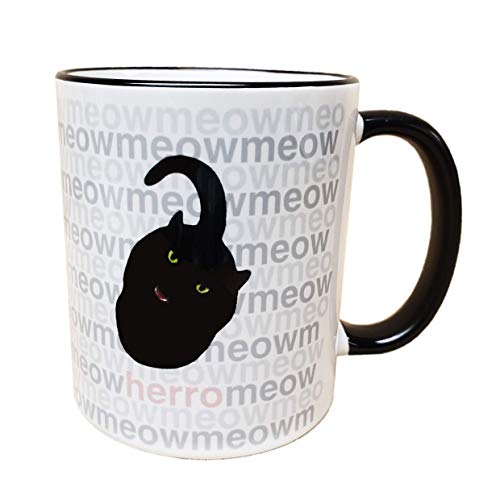 70% Off Discount "Meow Herro"  Funny Coffee Tea Mug, 11oz 