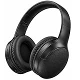 Fone de Ouvido Bluetooth 5.3 Headphone On-ear Sem Fio Fone Para Academia e Corridas, com Cancelamento de Ruído Dobrável com microfone Integrado PREMIUM (Preto)
