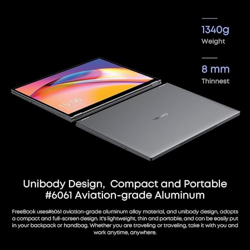 Laptop FreeBook 2 em 1 com tela sensível ao toque de 13,5 polegadas, RAM de 12 GB SSD de 512 GB, Int