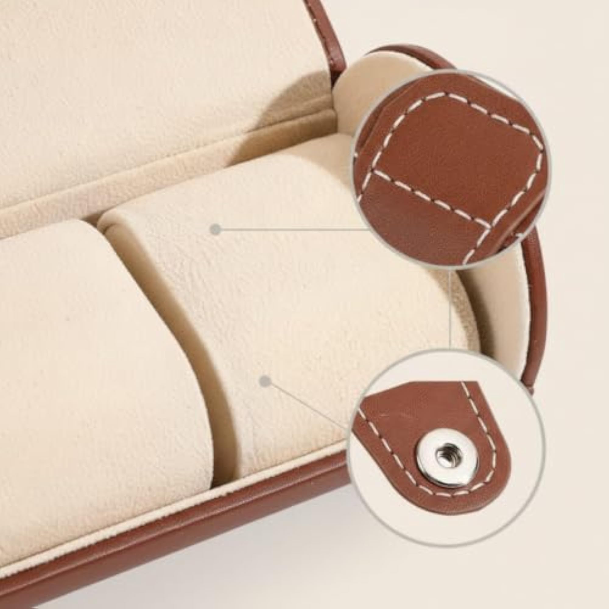3-Slot Watch Roll Faux Leather Storage Case