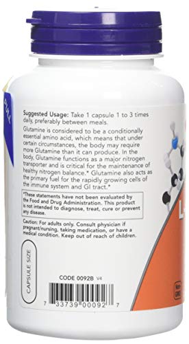 Now Foods, L-Glutamine 500Mg, 120 Capsules #TOP1
