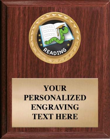 Reading Plaque, 8 x 10 Reading Plaque With Custom Engraving Included Prime